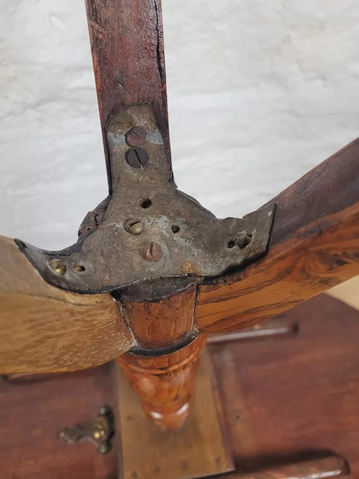 Tripod Tilt Top Table Oval Brass Inset 19th Century Mahogany Postage Available