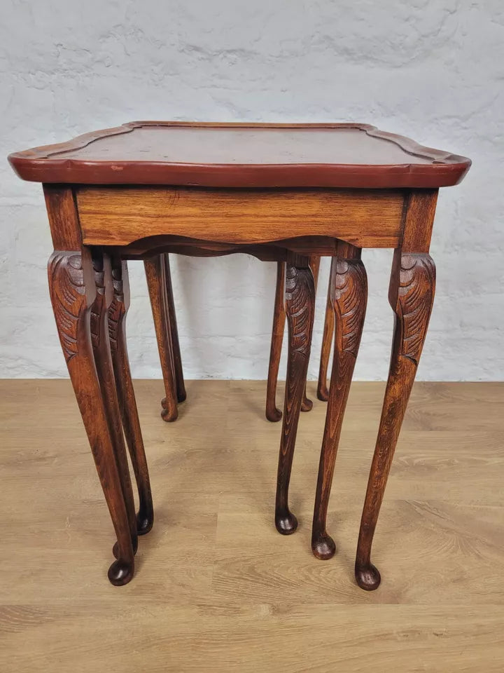 Nest of Tables Bevan Funnell Reprodux Carved Knees English Postage Available