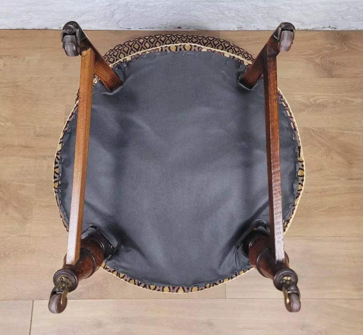 Victorian Tub Armchair Castors Upholstered Button Back Delivery Available