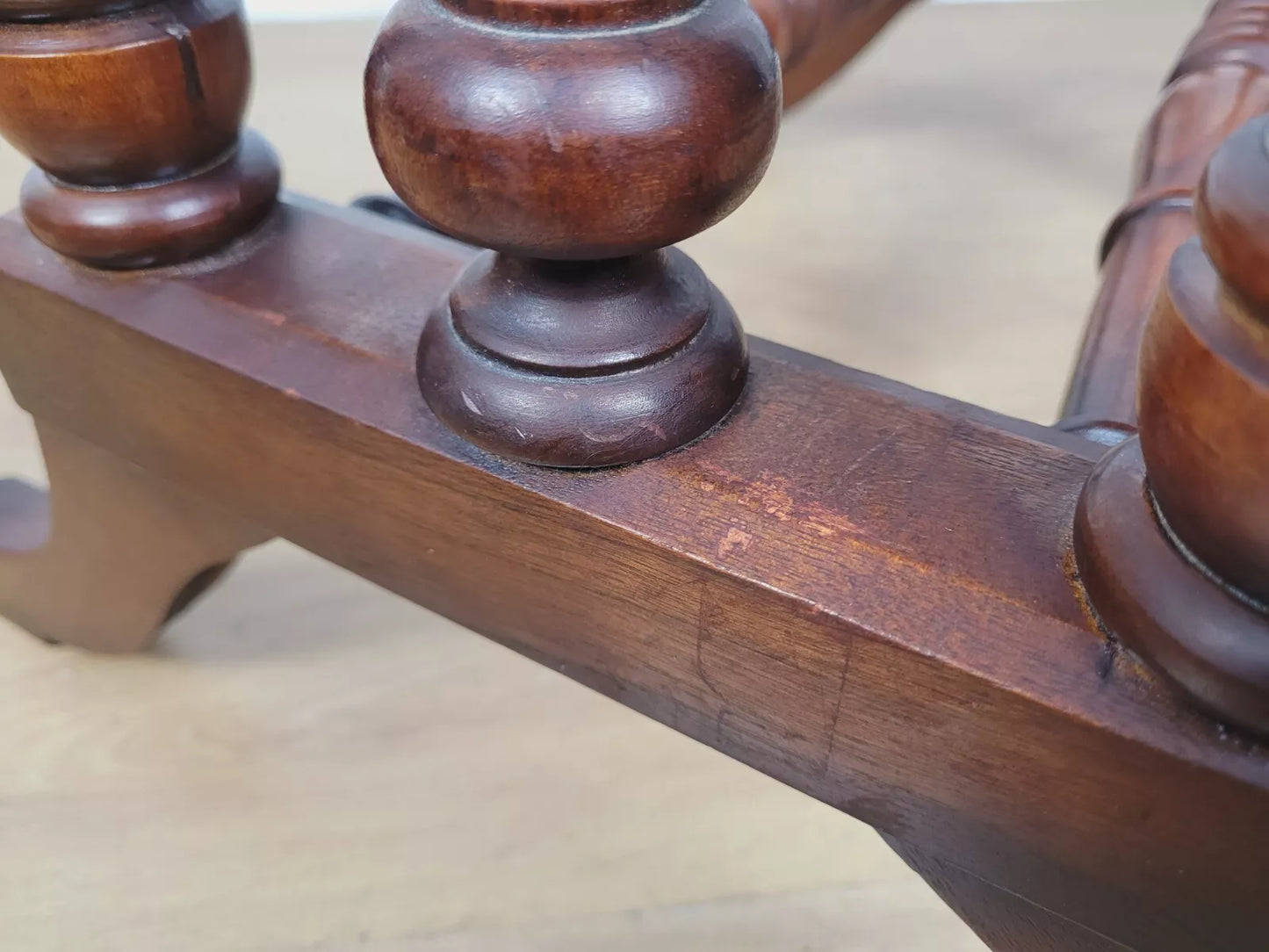 Victorian Occasional Table Carved Finials 19thC Mahogany Postage Available