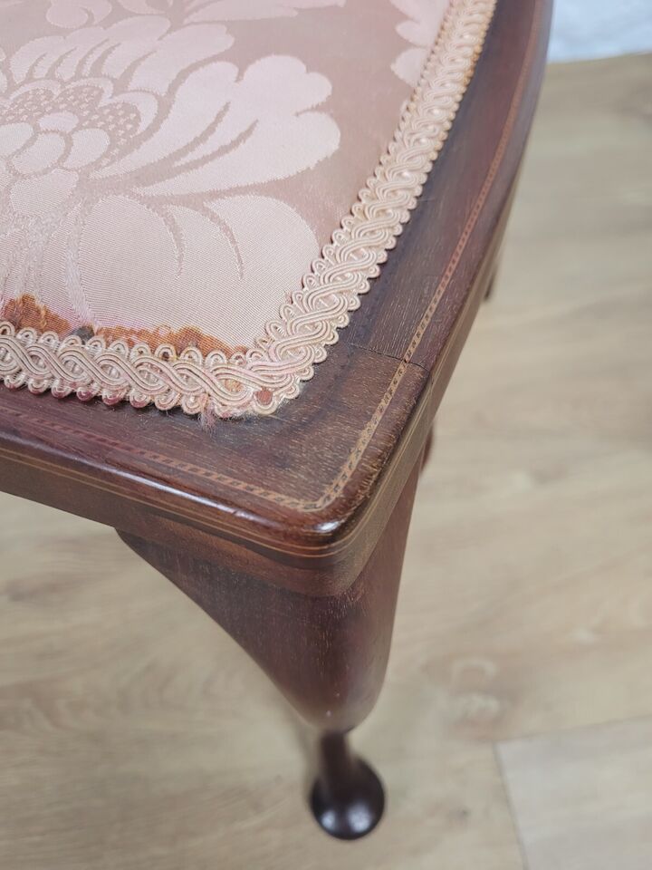 Edwardian Inlaid Accent Chair Heart Backsplat High Back Postage Available