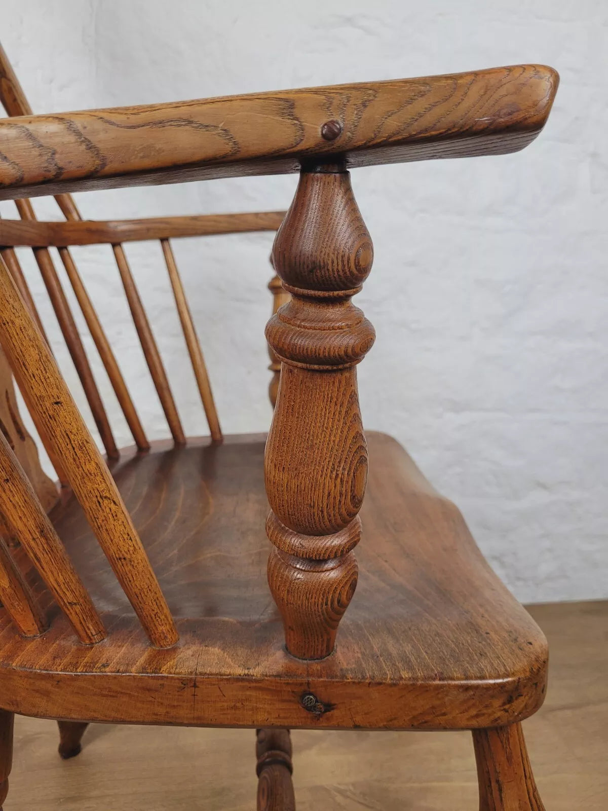 Victorian Windsor Armchair Pierced Splatback Oak Antique 1860s Postage Available