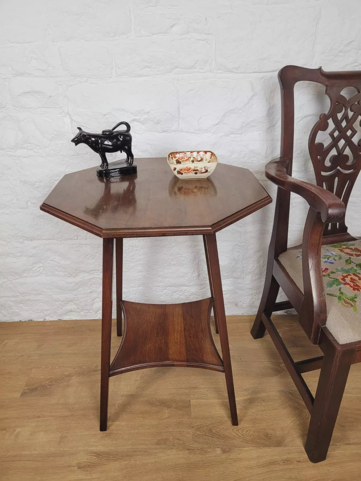 Edwardian Octagonal Occasional Table Mahogany English Postage Available