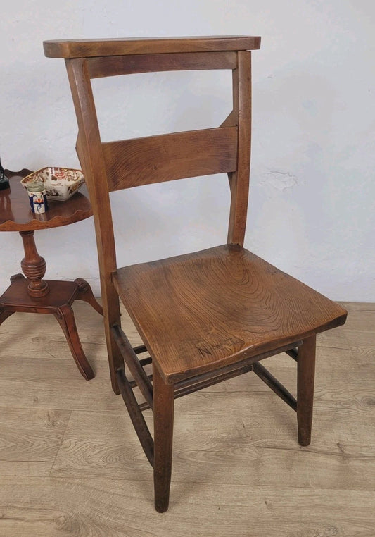 Kitchen Chapel Chair Church Bible Box Elm Rustic Vintage Postage Available