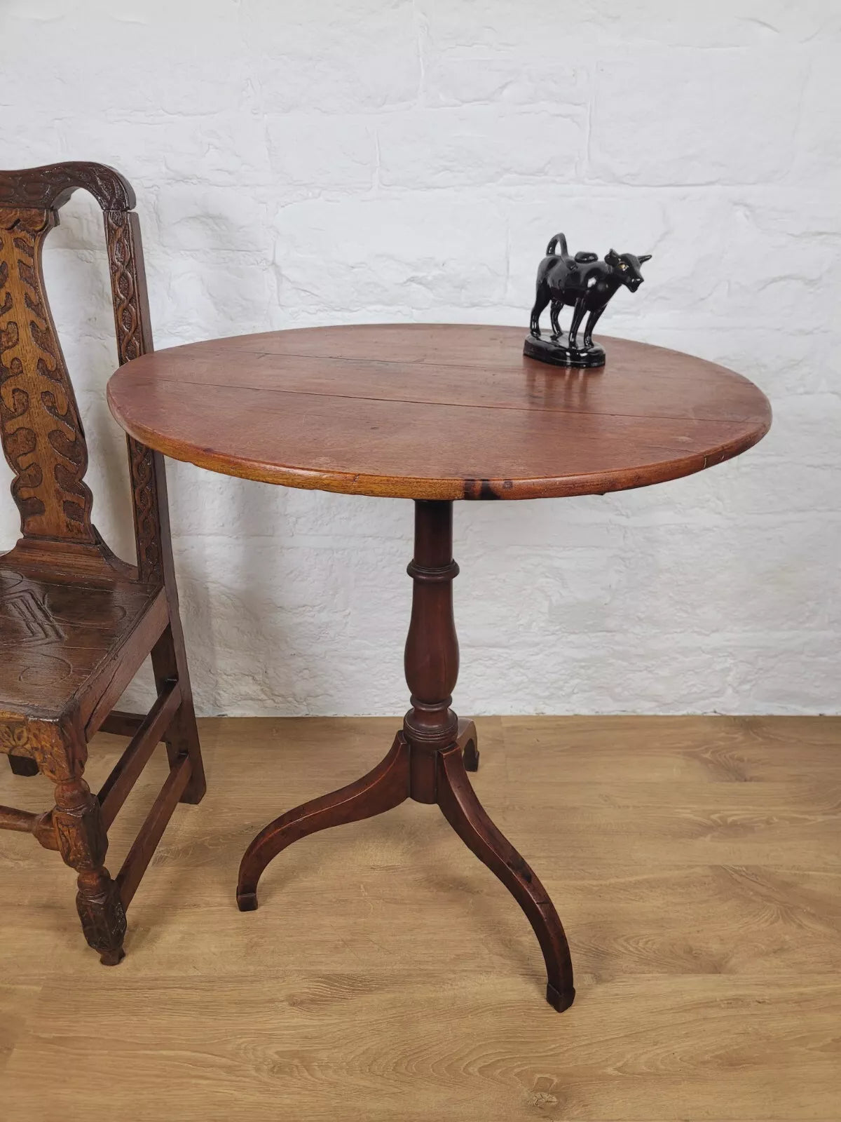 Georgian Tripod Side Table English Circular c.1800 Mahogany Postage Available