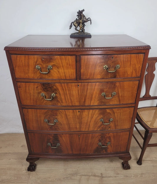 Vintage Chest of Drawers Mid 20th Century English Mahogany Delivery Available