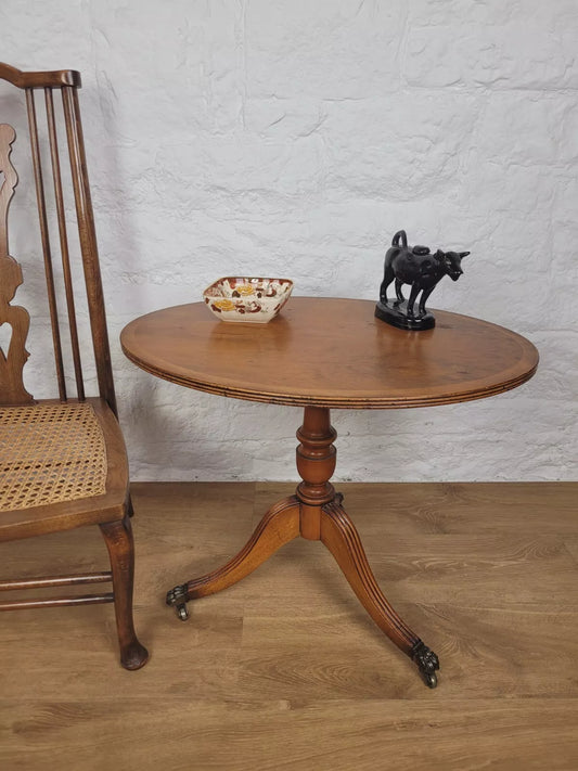 Vintage Oval Coffee Table Castors Mid 20th Century Oak Postage Available