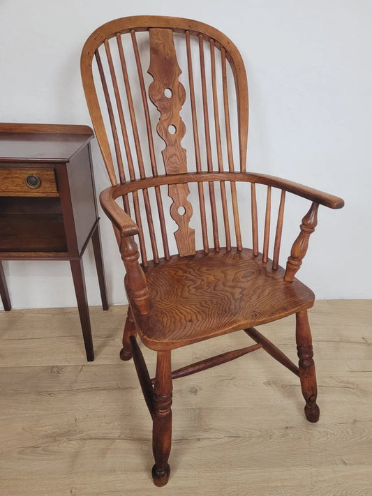 Windsor Armchair Victorian Yorkshire Ash & Elm HighBack 19thC Delivery Available