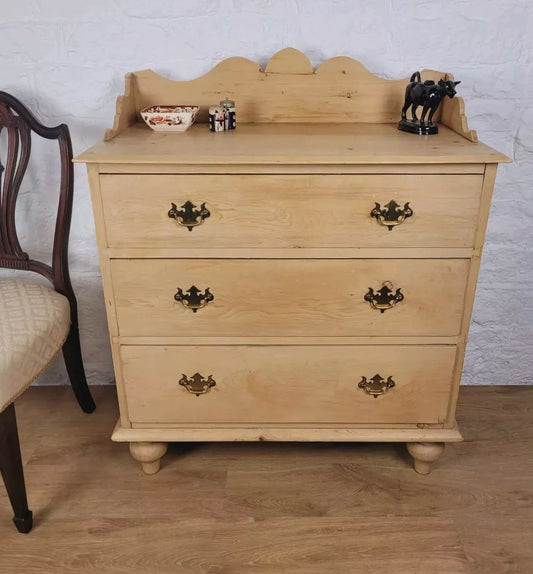 Country Chest Of Drawers Pine Gallery Brass Handles Vintage Delivery Available