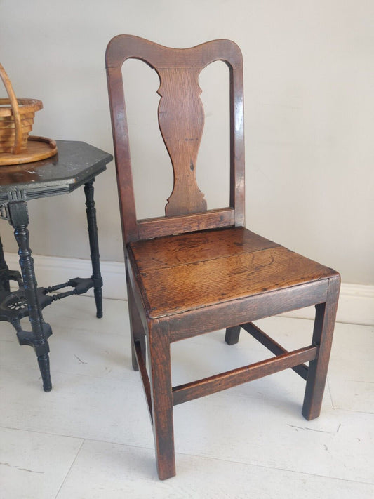 Hall Chair Oak Country 1900s Splatback Farmhouse Antique Postage Available