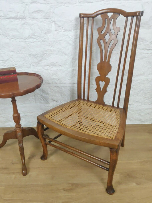 Bergere Cane Nursing Chair Queen Anne Arts & Craft Oak Country Postage Available