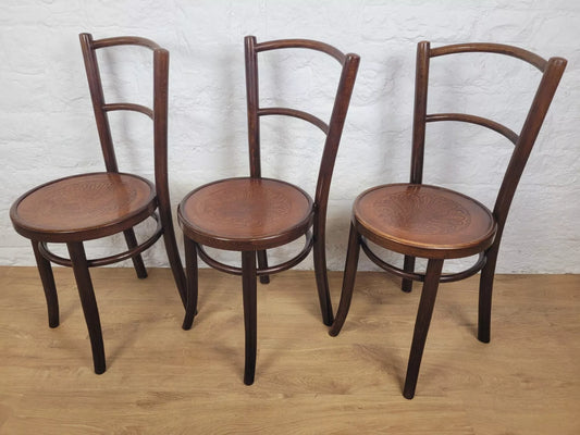 Thonet Style Chairs 3 Bistro Cafe 1950's Vintage Postage Available