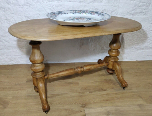 Victorian Oval Window Table Beech Baluster Supports Postage Available