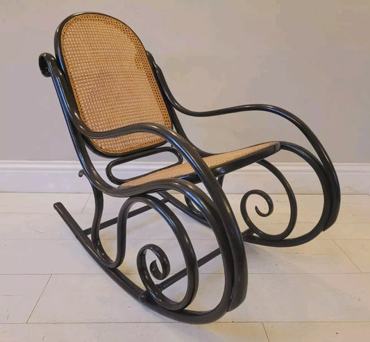 Thonet Rocking Chair Bentwood Ebonised Victorian 19th Century Delivery Available