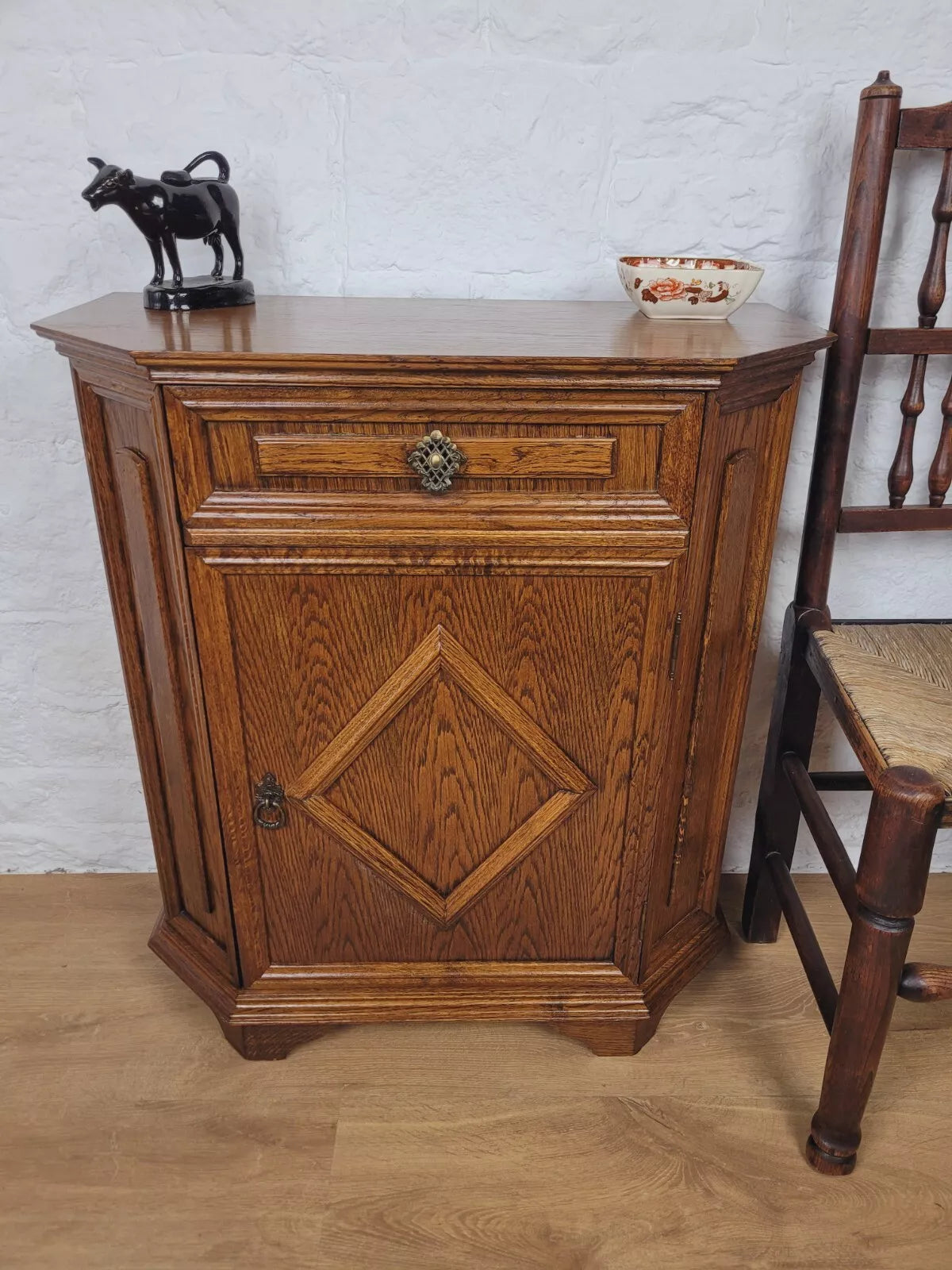 Vintage Oak Cabinet Cupboard 20th Century Country Rustic Postage Available