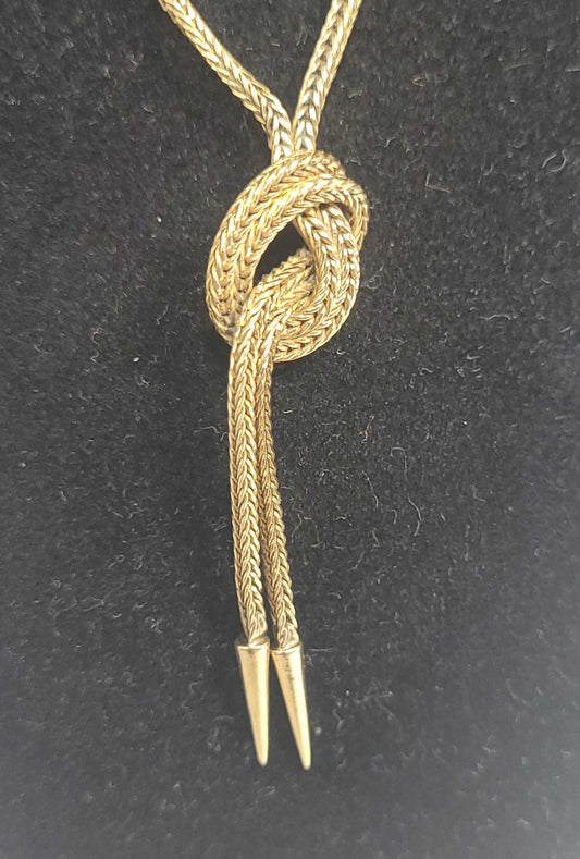 Vintage 9ct Gold Knotted Chain Necklace 18.5 Inch