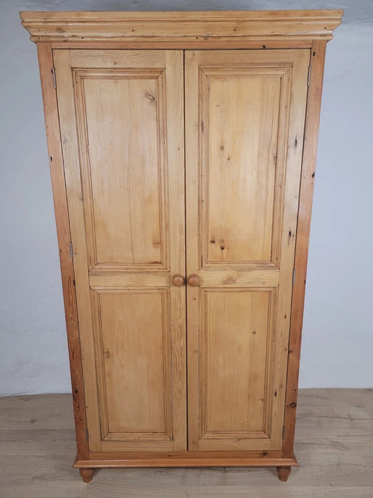 Victorian Wardrobe Double Door Pine Farmhouse 19thC Antique Delivery Available