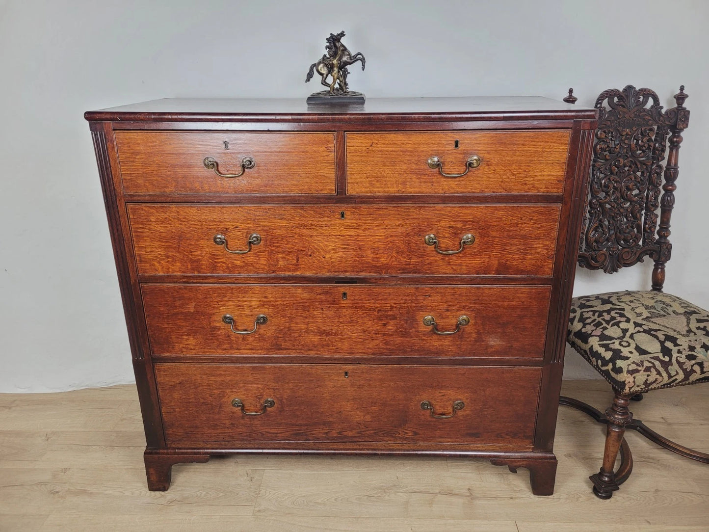 Victorian Chest of Drawers 2 Over 3 19thC Drop Handles Delivery Available