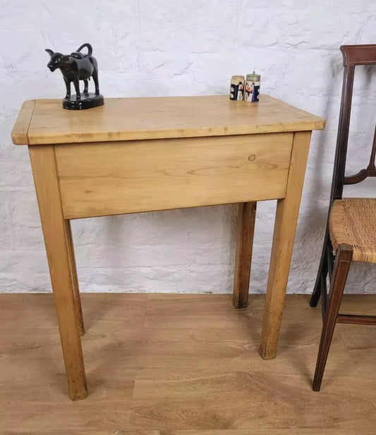 Victorian Pine Side Table Hall Farmhouse Country 19th Century Postage Available