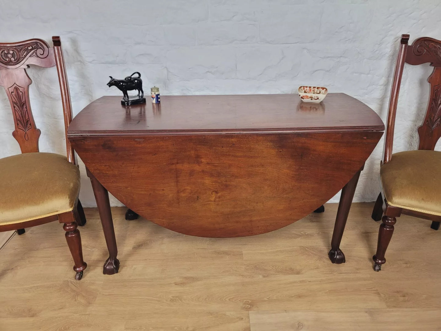 Drop Leaf Dining Table Victorian 19thC Gateleg Turned Legs Postage Available