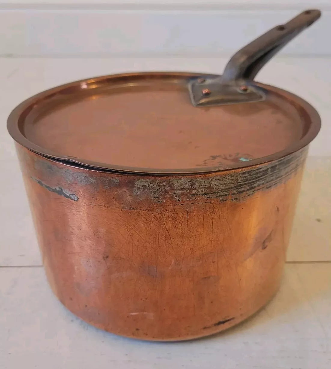 Harrods Copper Saucepan With Lid 19th Century Antique Postage Available