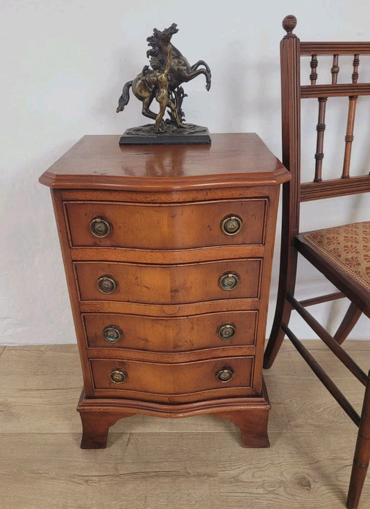 Walnut Chest of Drawers Serpentine Drawers Vintage Postage Available