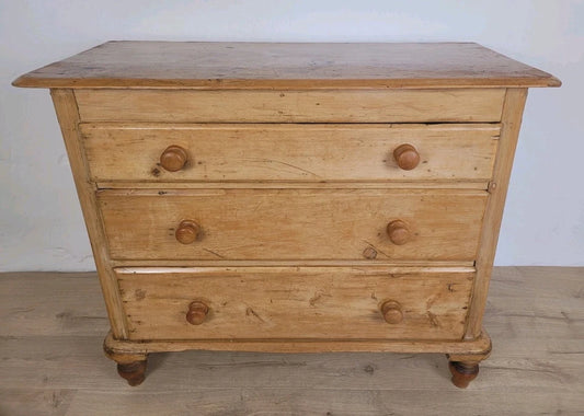 Victorian Chest of Drawers Farmhouse Pine 3 Drawer 19thC Delivery Available