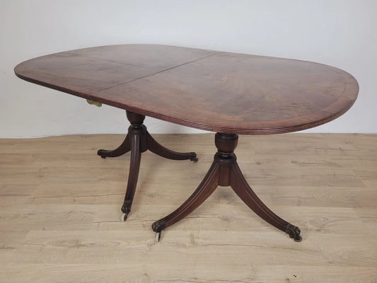 Regency Dining Table Extendable Twin Pedestal 19thC English Delivery Available