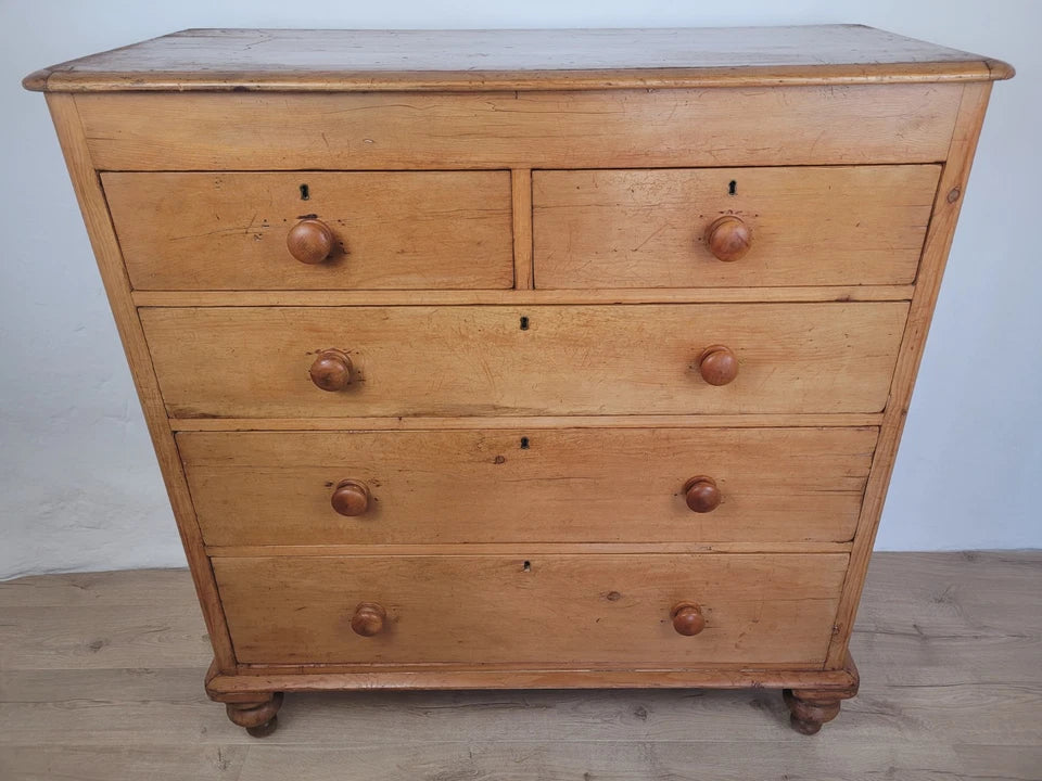 Victorian Chest of Drawers Pine Farmhouse Rustic Country Delivery Available