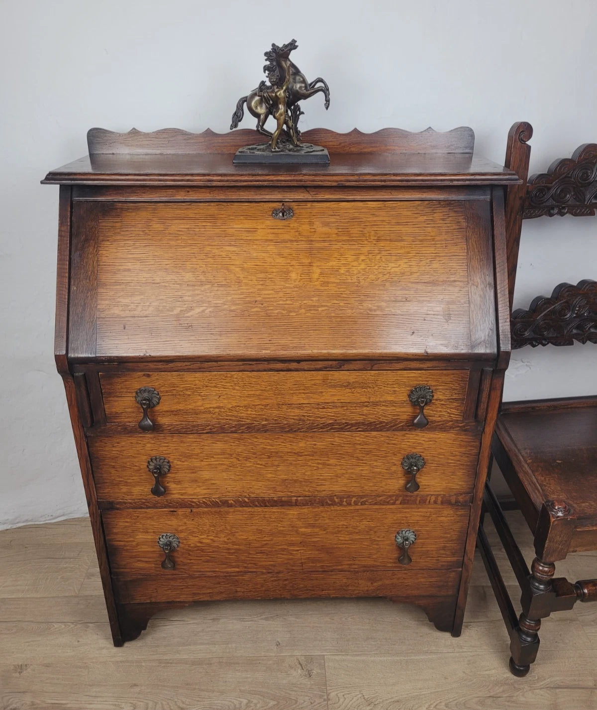 Writing Bureau Desk Vintage 1930s Storage Country Rustic Delivery Available
