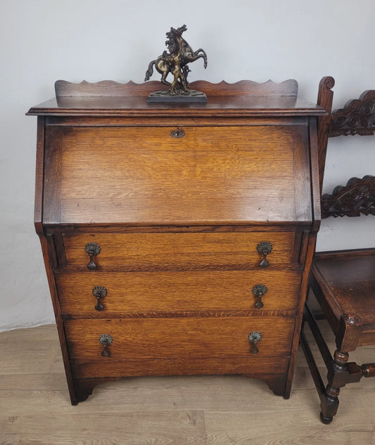 Writing Bureau Desk Vintage 1930s Storage Country Rustic Delivery Available