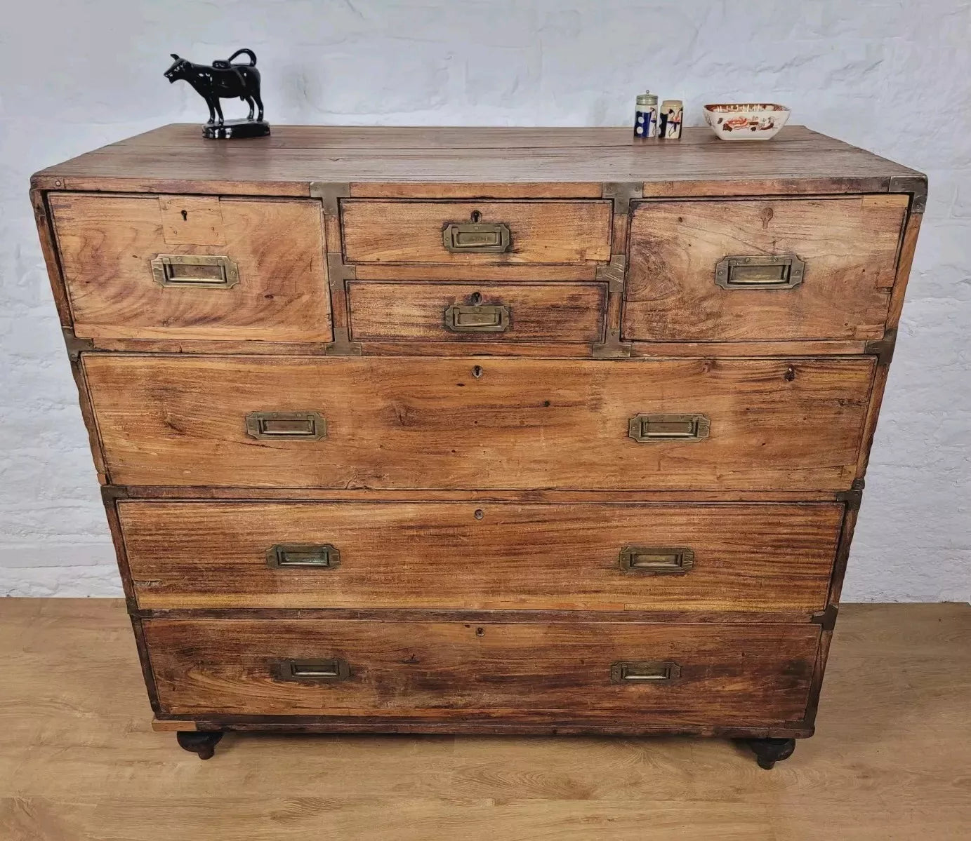 Campaign Chest Of Drawers Camphor 20th Century Brass Handles Delivery Available