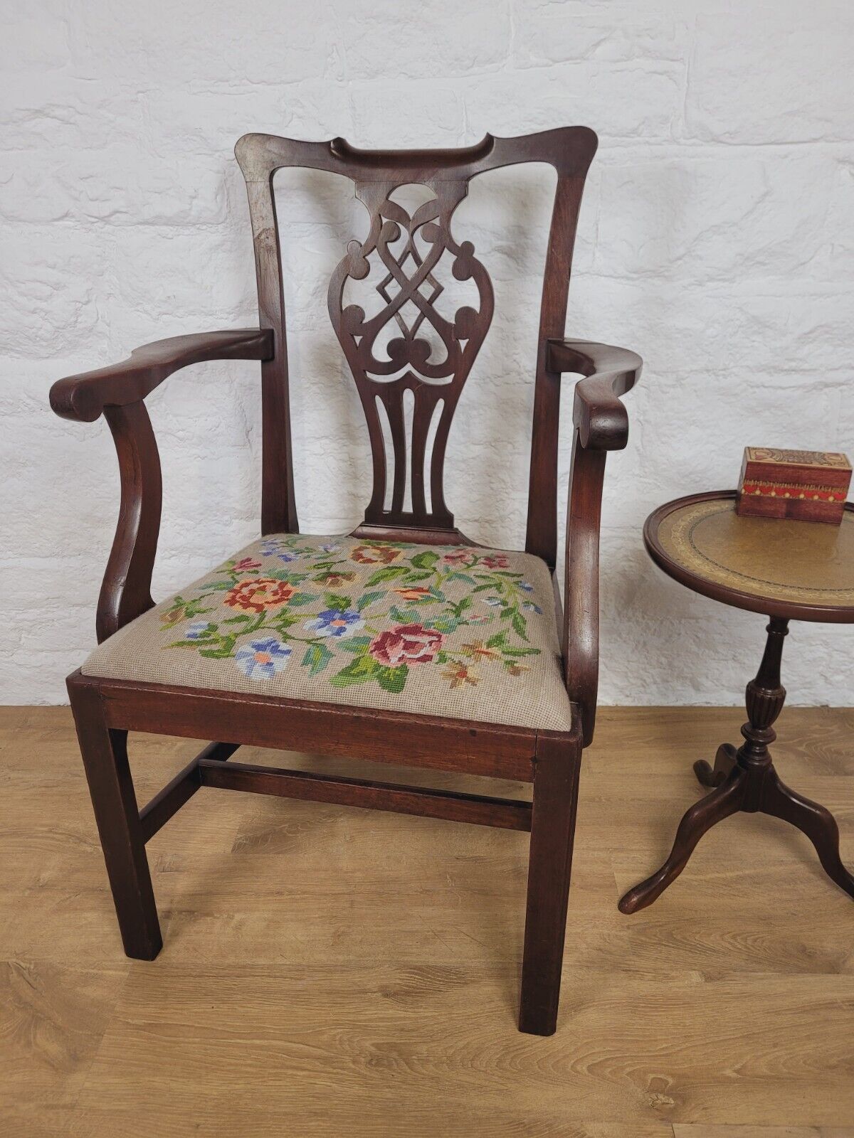 Victorian Armchair Chippendale Style Pierced Splat Back Postage Available