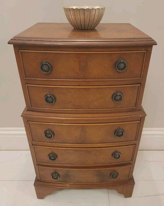 Walnut Chest Of Drawers Vintage Mid 20th Century Postage Available