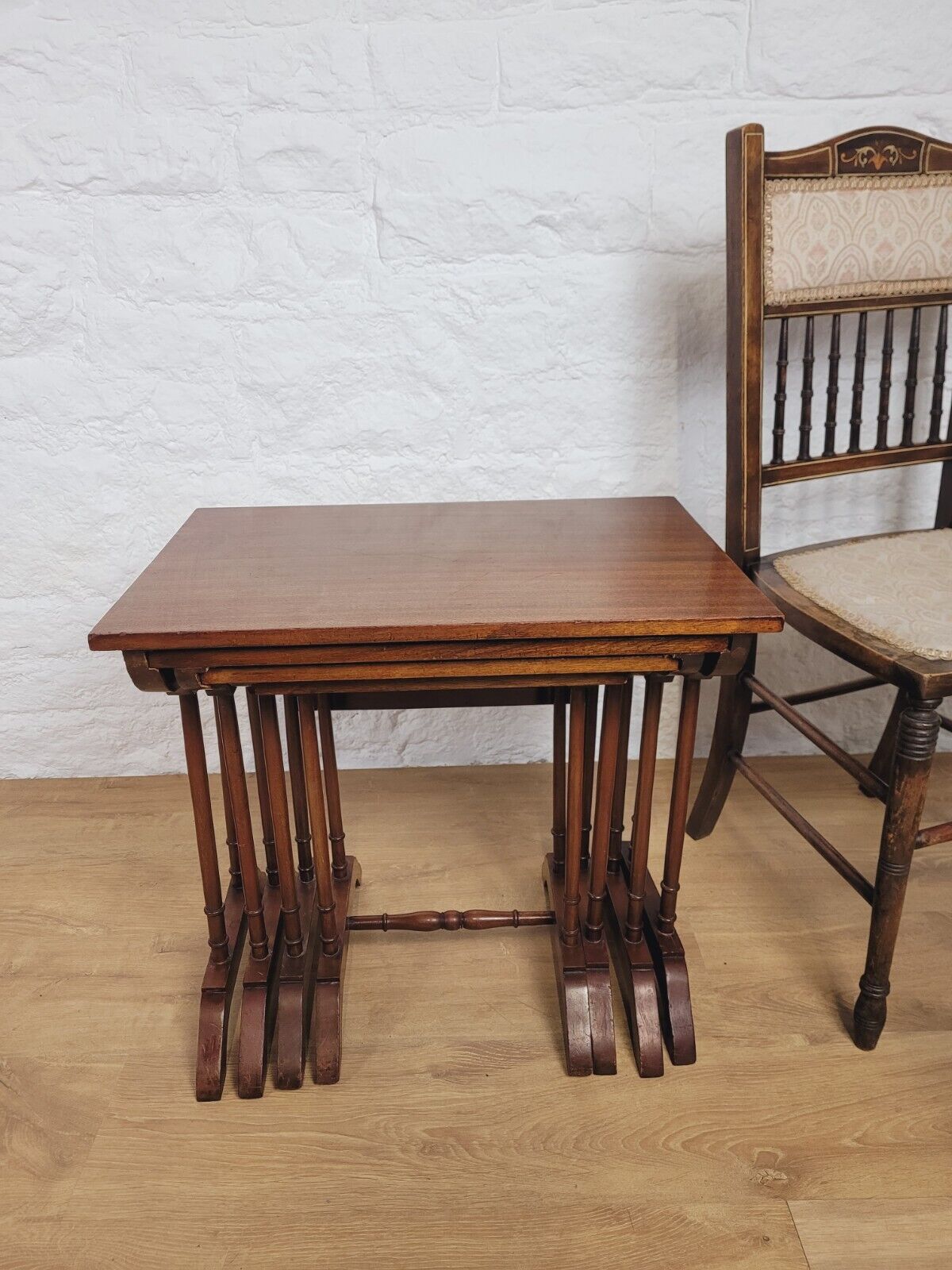 Edwardian Nest of Tables Quartetto Mahogany Rectangular Postage Available