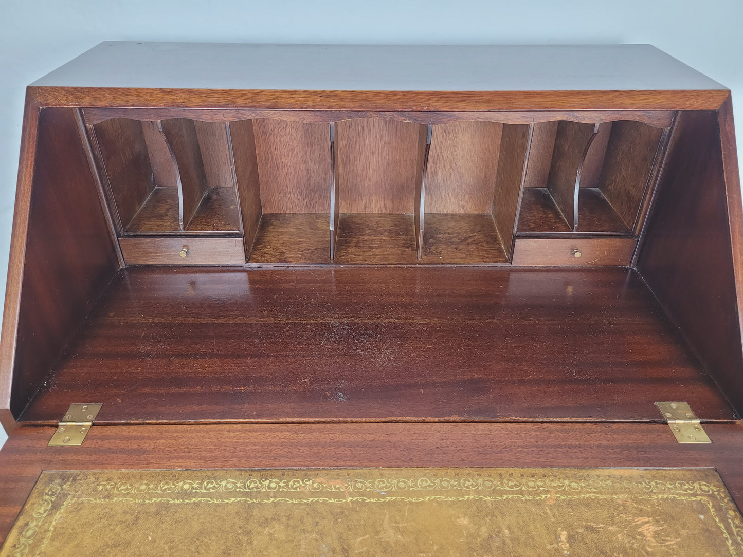 Vintage Writing Bureau Desk Mid 20th Century Mahogany 1960's Delivery Available