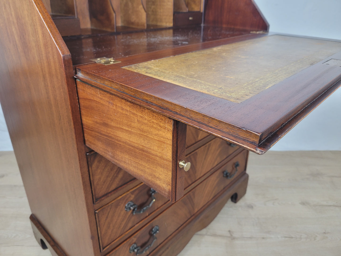 Vintage Writing Bureau Desk Mid 20th Century Mahogany 1960's Delivery Available