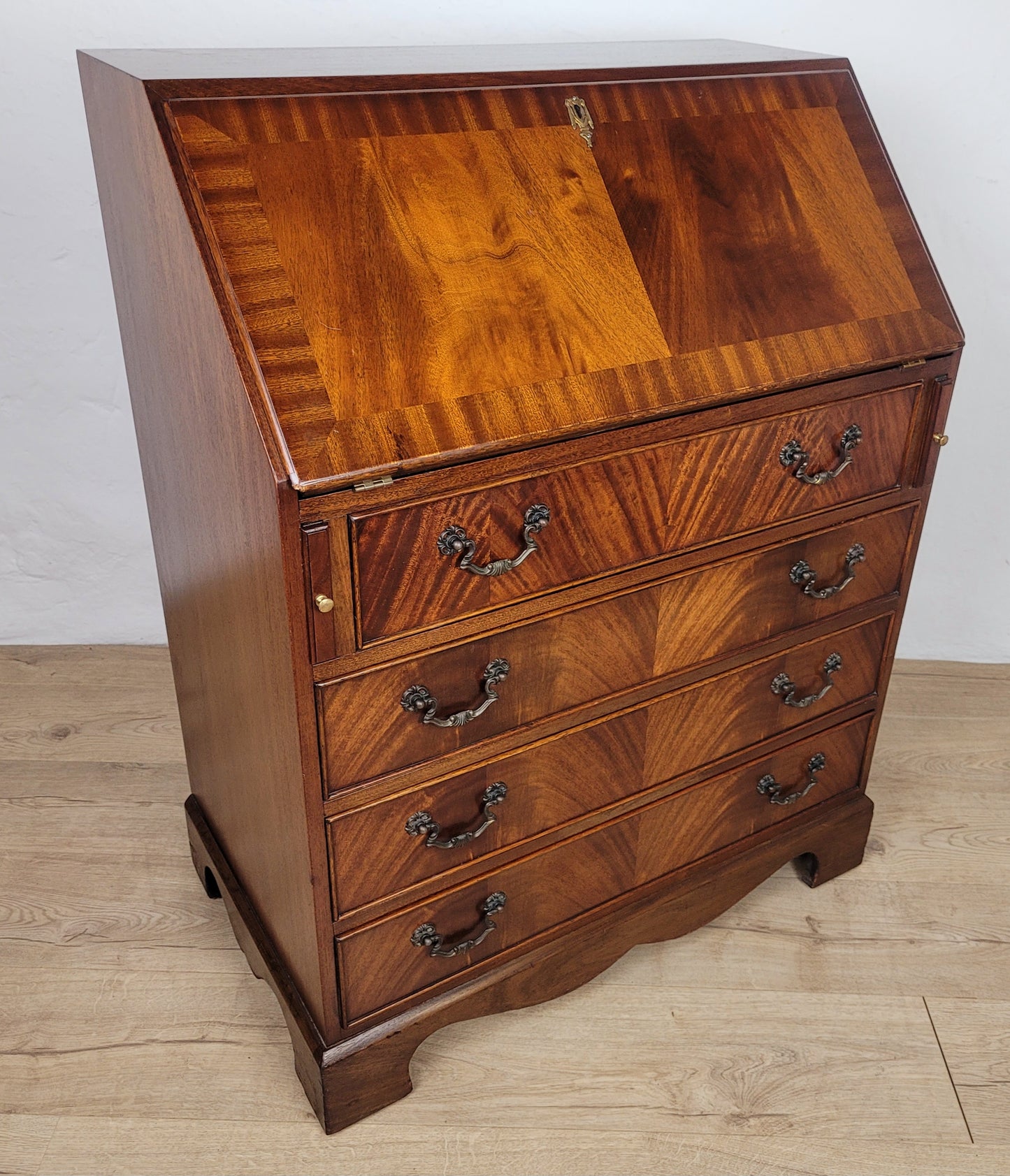 Vintage Writing Bureau Desk Mid 20th Century Mahogany 1960's Delivery Available
