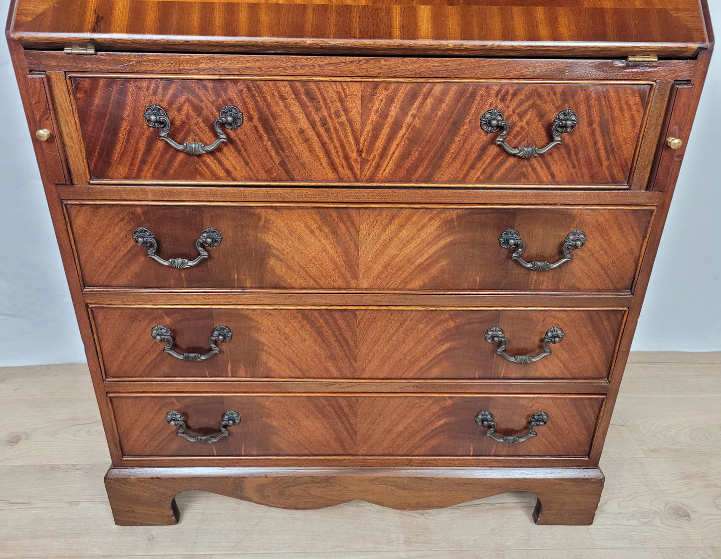 Vintage Writing Bureau Desk Mid 20th Century Mahogany 1960's Delivery Available