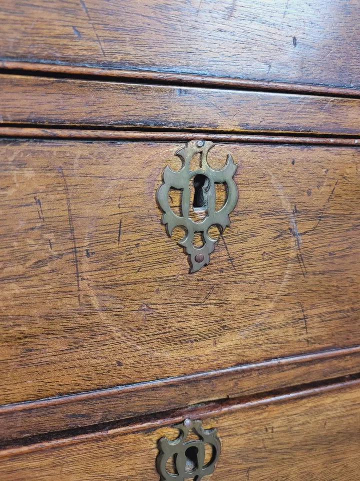 Vintage Writing Bureau Desk Hidden Storage Brass Handles Delivery Available