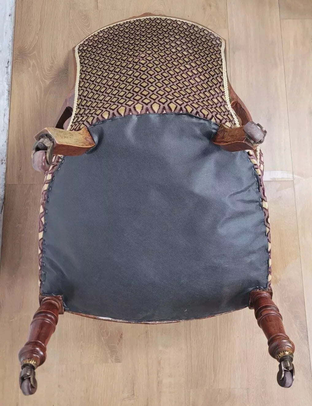 Victorian Armchair Carved Sunburst Button Back Sprung Seat Delivery Available