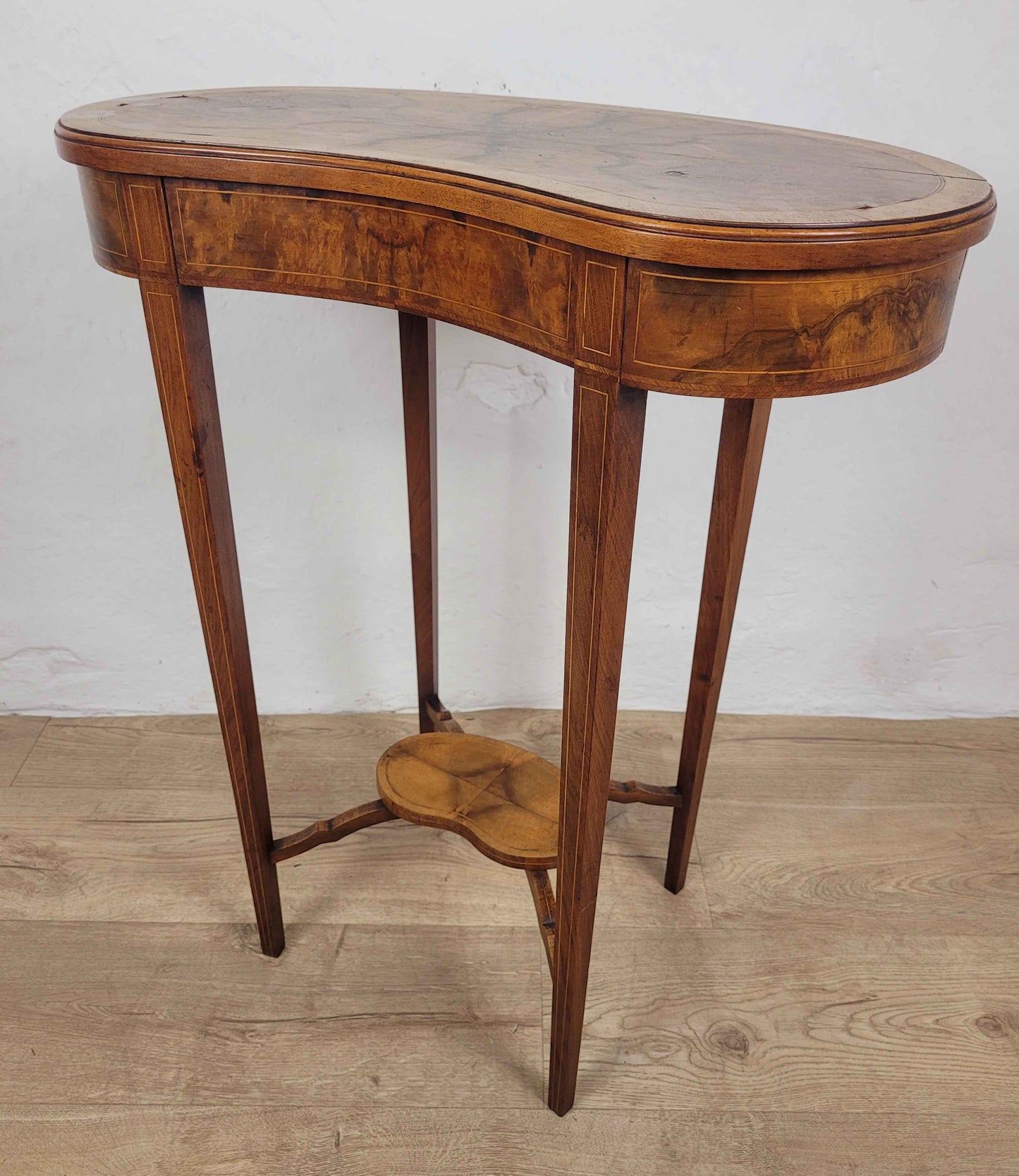 Victorian Kidney Side Table Walnut 19th Century Antique Postage Available
