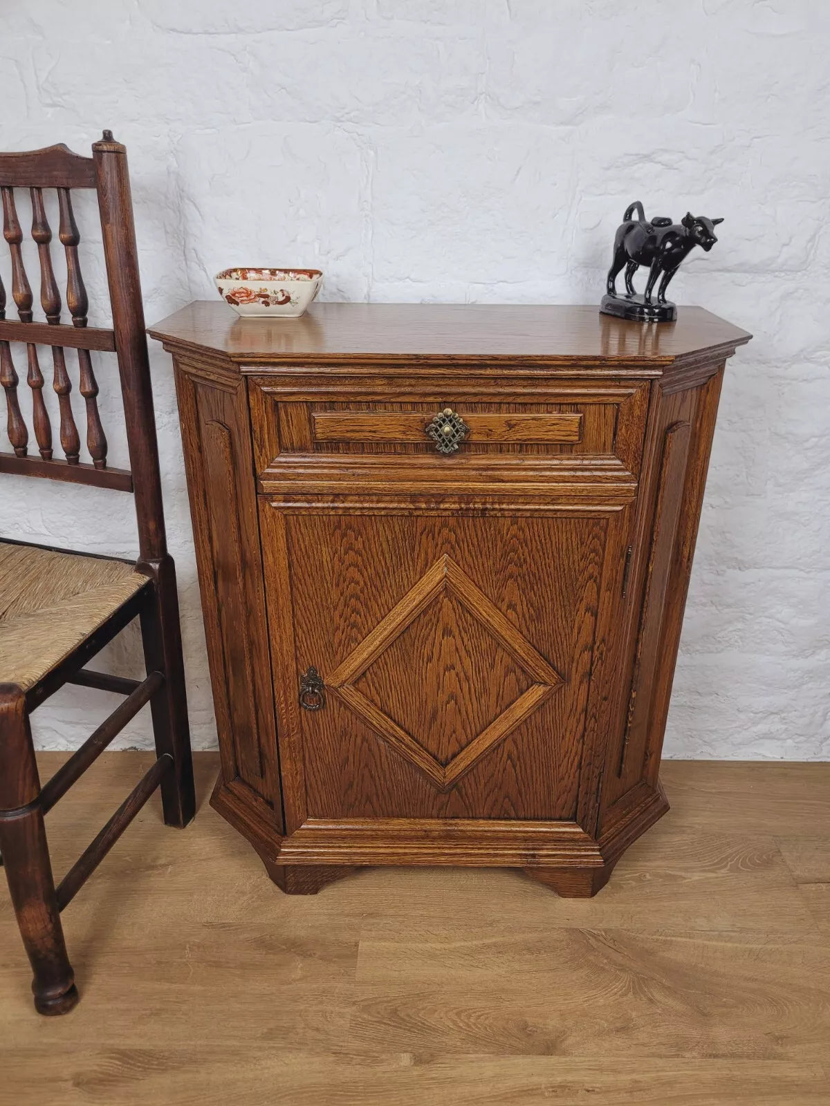 Vintage Oak Cabinet Cupboard 20th Century Country Rustic Postage Available