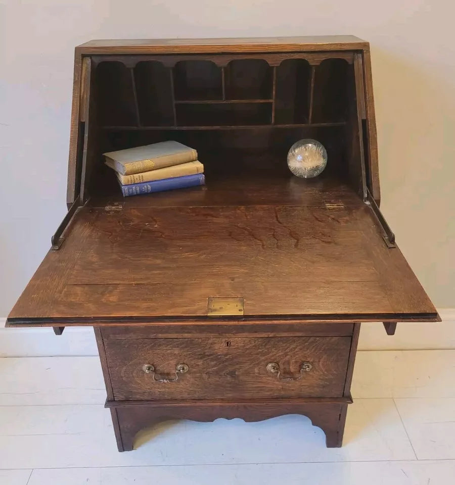 Writing Bureau Desk English Oak Fall Front Antique Country Delivery Available