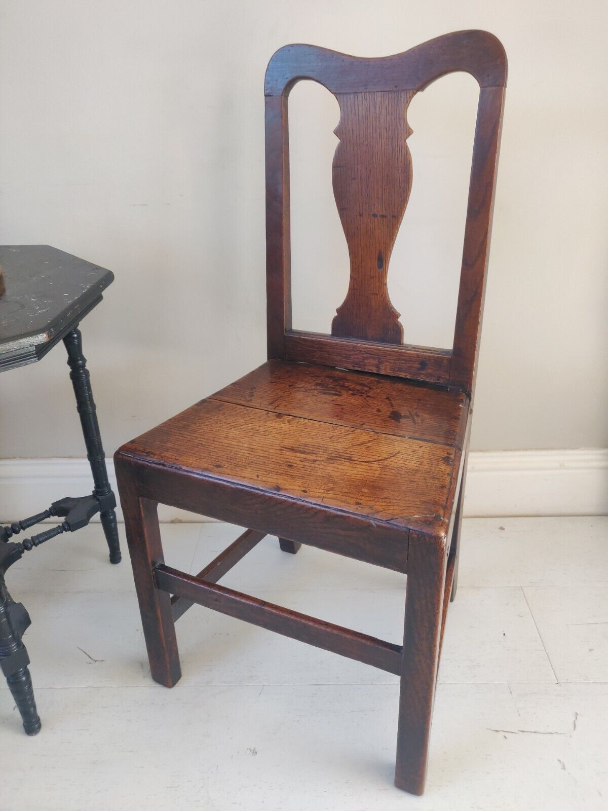 Hall Chair Oak Country 1900s Splatback Farmhouse Antique Postage Available