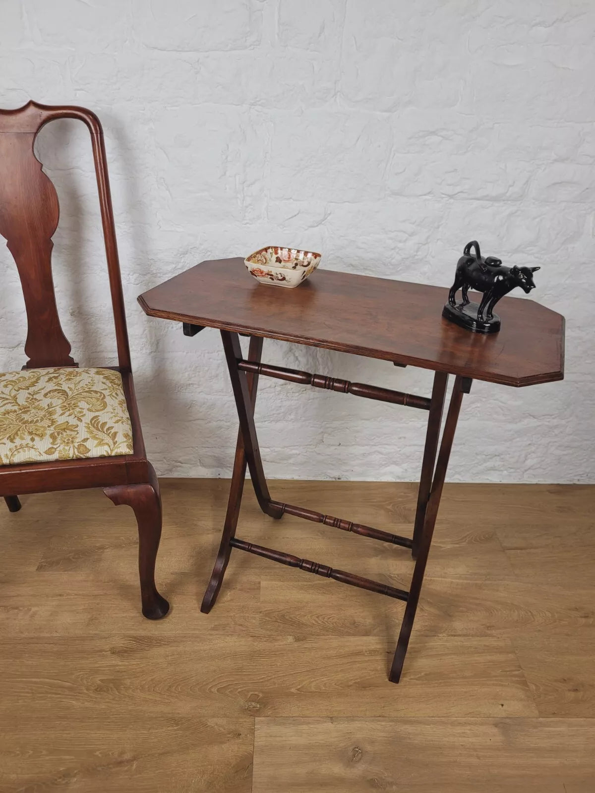 Victorian Folding Side Table Rectangular Mahogany Postage Available