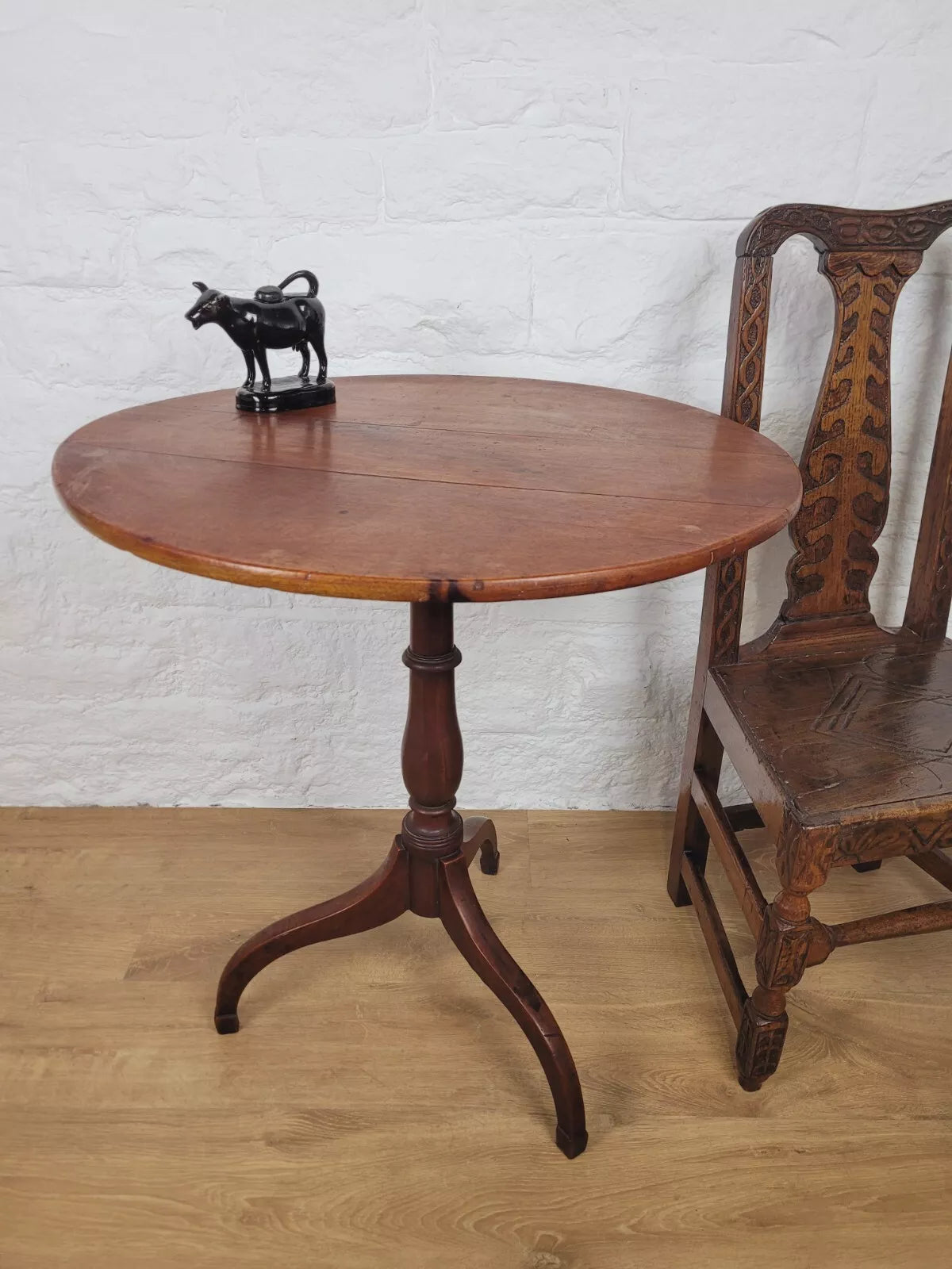 Georgian Tripod Side Table English Circular c.1800 Mahogany Postage Available