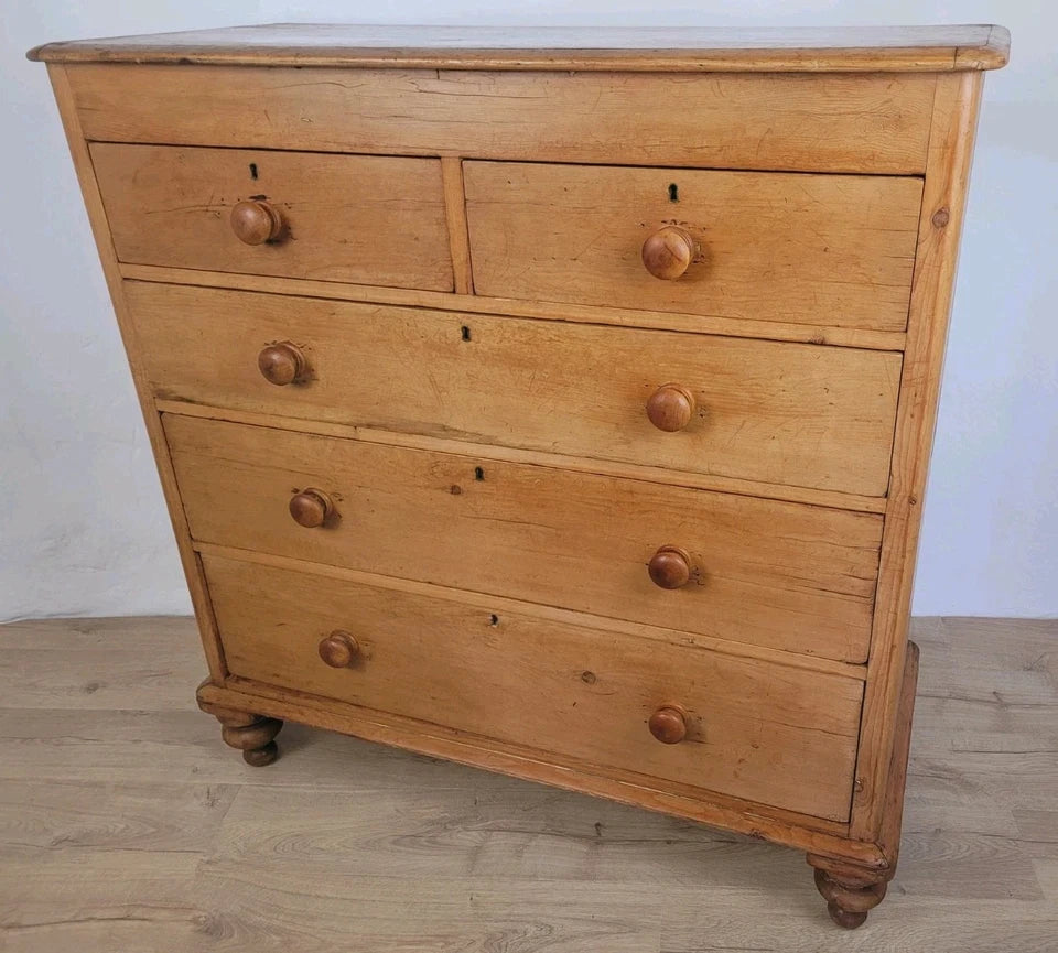 Victorian Chest of Drawers Pine Farmhouse Rustic Country Delivery Available