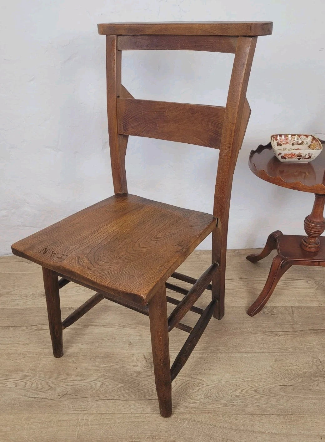 Kitchen Chapel Chair Church Bible Box Elm Rustic Vintage Postage Available