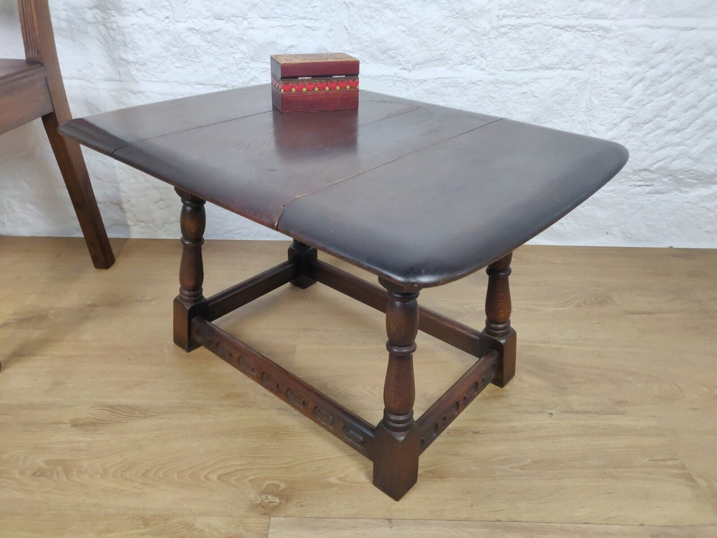 Priary Drop Leaf Table Turnable Top Jacobean Style Mahogany Postage Available